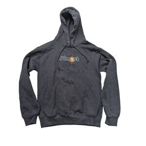 Almost Skateboards "11" Hoodie Mens Small Blue Sweatshirt Skater NWOT